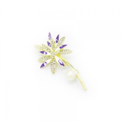 Acici澳玥青花瓷胸針
