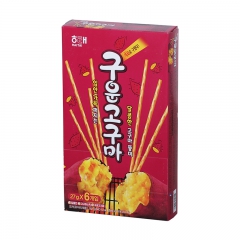 韓國進口 網紅膨化休閒零食海太碳烤紅薯條烤紅薯餅乾棒27gX6小盒