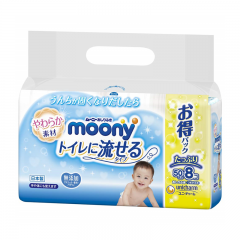 MOONY嬰兒濕紙巾系列(60張/80張/可沖廁50張)8小...