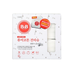 韓國B&B嬰幼兒高級天然純棉乾柔巾200片/盒 6盒...