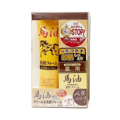 純藥馬油套装A 洗面奶120g＆面霜 70g