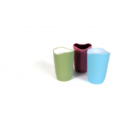 OLÁVIDA生活館簡約塑膠漱口杯（藍色，綠色，粉色）杯口...