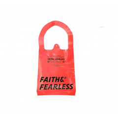FAITH & FEARLESS 潮流透明袋（紅色）