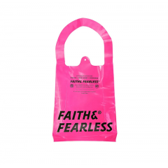 FAITH & FEARLESS 潮流透明袋（粉紅色...