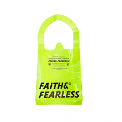 FAITH & FEARLESS 潮流透明袋（螢光黃...