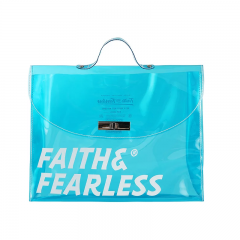 FAITH & FEARLESS PVC文件夾（藍色...