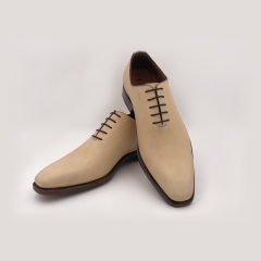 Giorostan 高端全手工製正裝皮鞋 原色牛津鞋 無接縫素面款